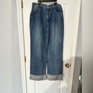 Brand New ladies sparkle oversized jeans sz 13